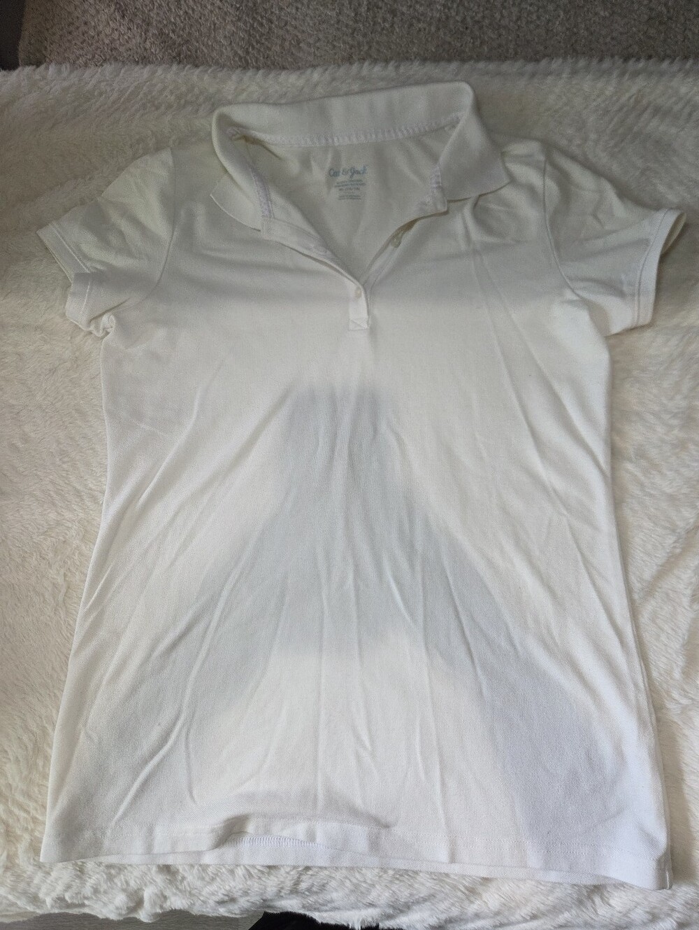 Cat & Jack White Women's Polo Shirt